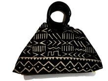 Load image into Gallery viewer, Handmade Ghanaian Mud Cloth Purse Handbag with Wooden Sankofa Bird Handle