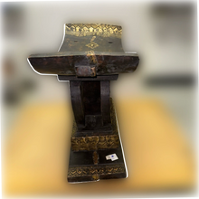 Load image into Gallery viewer, Hand Carved Ashanti Stool with Metal Inlay