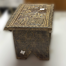 Load image into Gallery viewer, Hand Carved Ornate Table with Village Scene