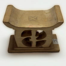 Load image into Gallery viewer, Hand Carved Wooden Mini Ashanti Stool Replica