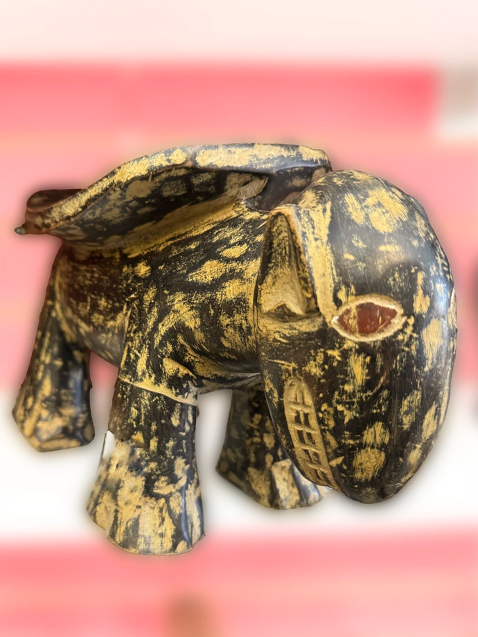 Hand Carved Animal Figurine with Detailing