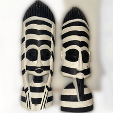 Load image into Gallery viewer, Authentic Painted Black and White Mask
