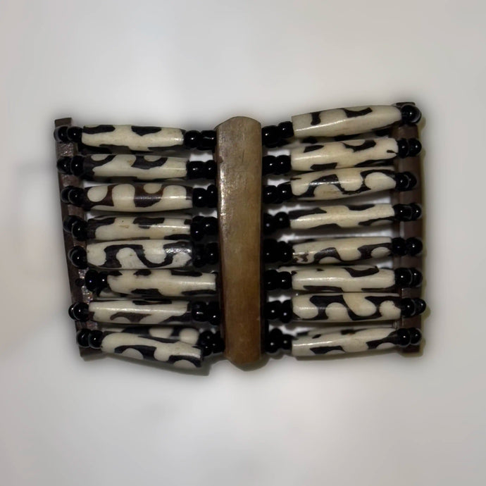 Elastic Bone & Wood Bracelet