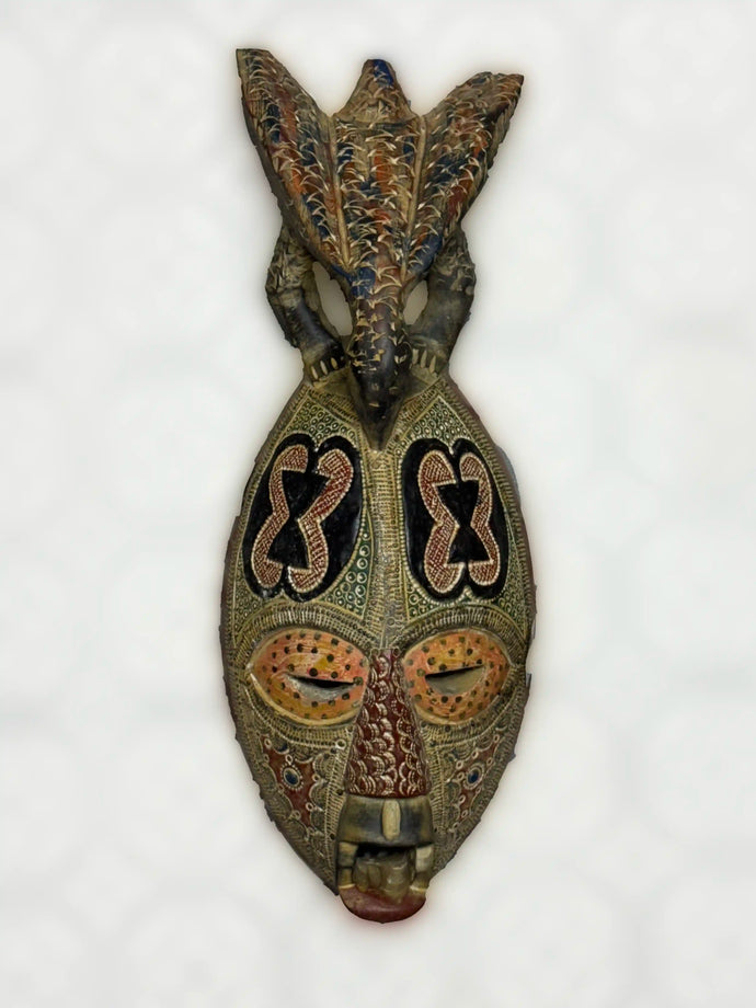 Vibrant Hand Made Bird Mask