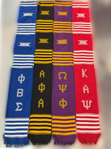 Hand Woven D9 Fraternity and Sorority Graduation Kente Stole