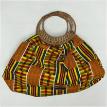 Load image into Gallery viewer, Vibrant Kente Purse with Straw Handle
