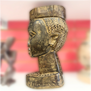 Hand Carved King Bust