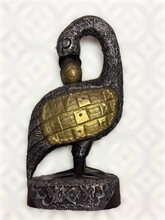 Load image into Gallery viewer, Handmade Sankofa Bird Statue with Metal Inlay Detailing
