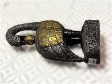 Load image into Gallery viewer, Handmade Sankofa Bird Statue with Metal Inlay Detailing
