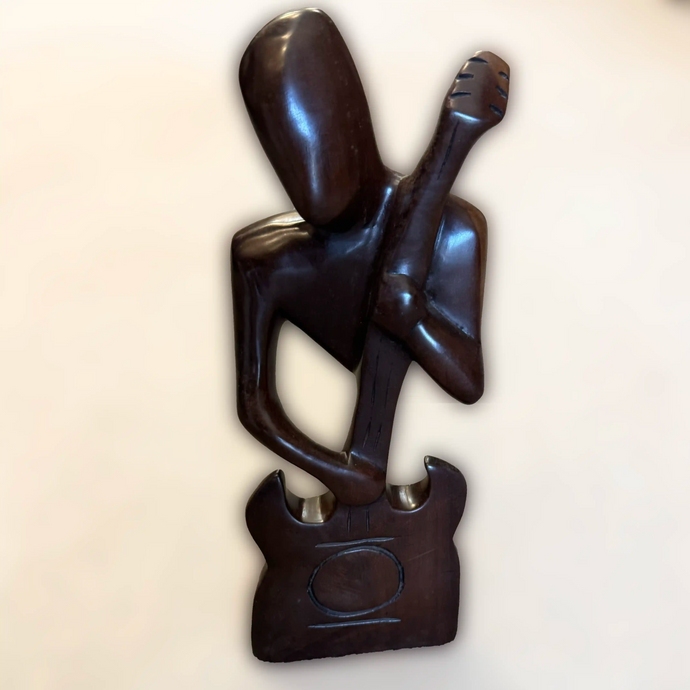Hand Carved Jazz Man Abstract Statue