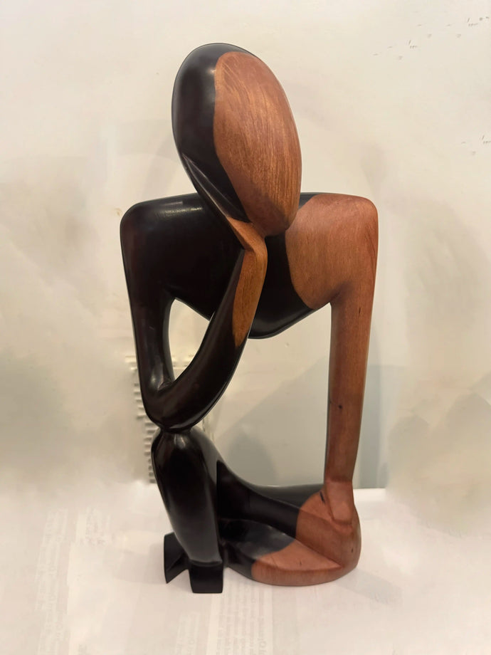 Thinker - Abstract West African Wood Carving