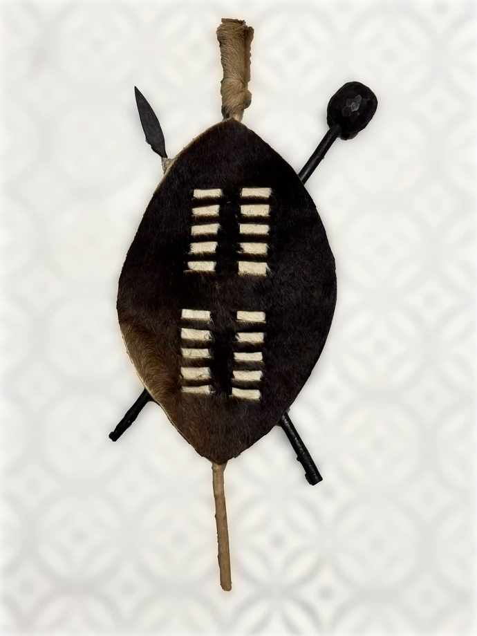Genuine Animal Hide Zulu Shield Replica