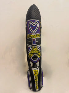 Authentic Ghanaian Beaded Wooden Mask