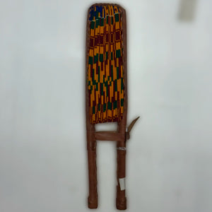 Large Folding Fan with Leather Handle