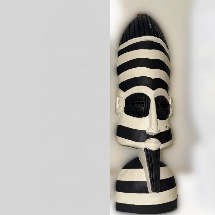 Authentic Painted Black and White Mask