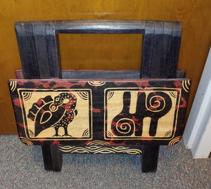 Authentic Adinkra Symbol Wooden Folding Table