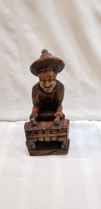 Hand Carved Ghanaian Statue - Man Playing Xylophone