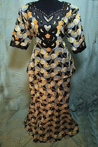 West African Women's Three Piece Dress Set